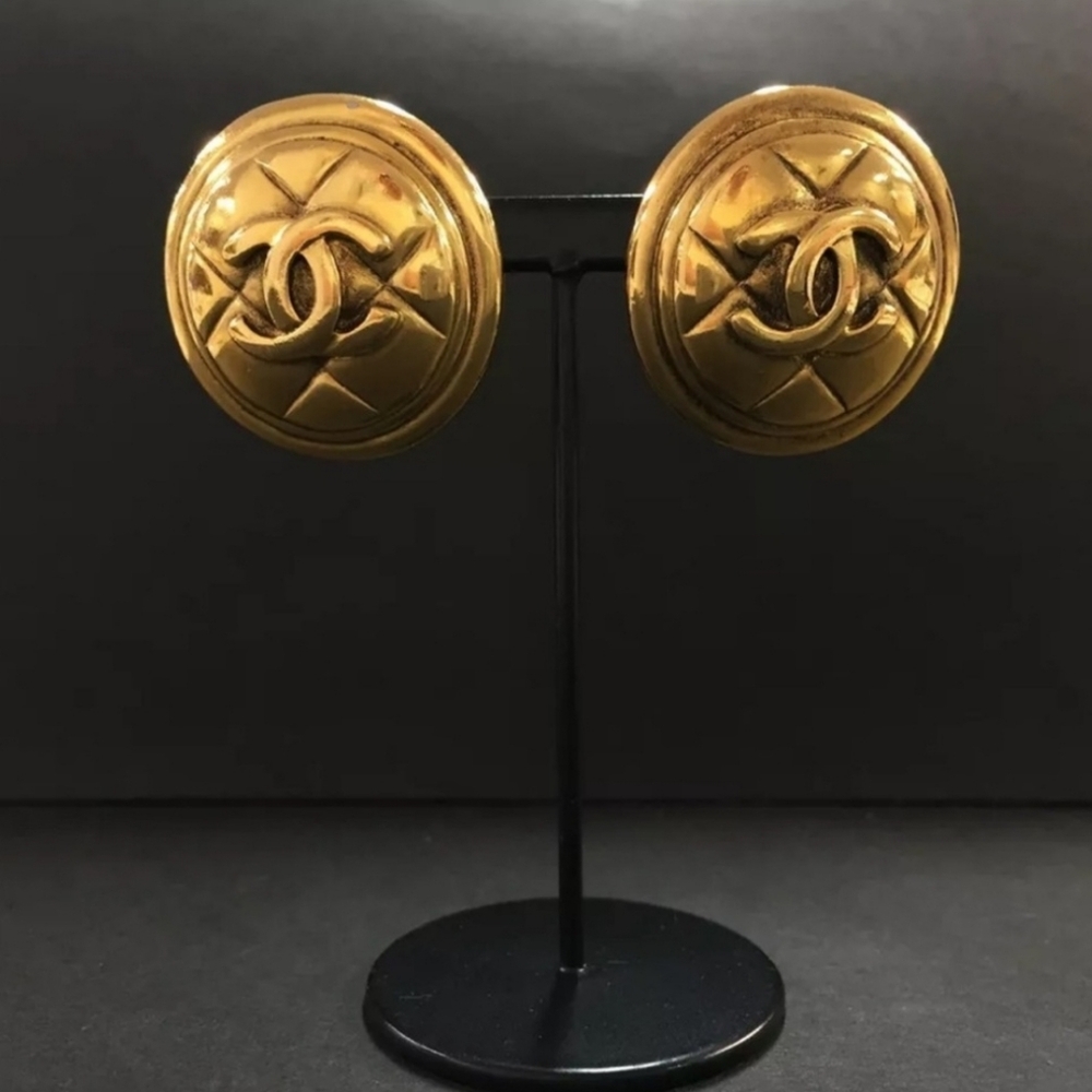 Authentic Chanel CC Earrings
